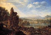 An Extensive Rhenish River Landscape Herman Saftleven